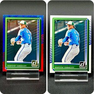 Bobby Witt Jr. 2025 Red and Blue & Donruss Kansas City Royals